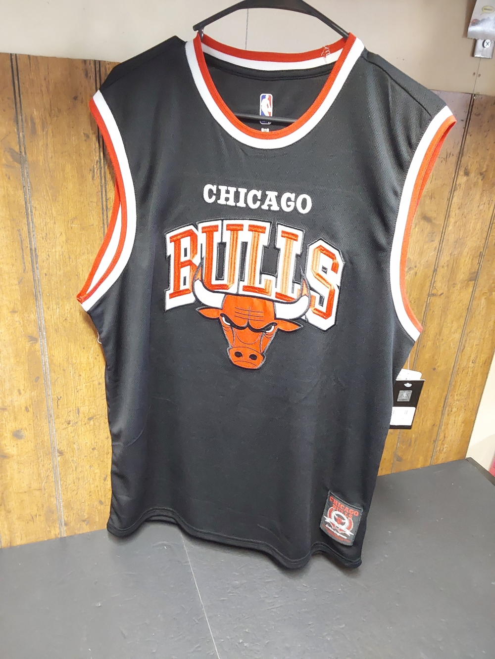 NBA Chicago Bulls Black and Red Jersey